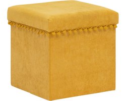 Poef + Opbergbox Mana Geel