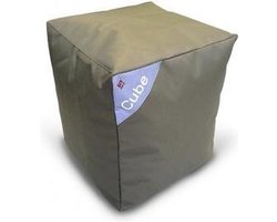 Poef zitzak Cube's DELUXE Kaki Twill Sit On It ....and Joy !!