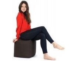 Poef zitzak Cube's Leatherlook Brown Sit On It ....and Joy !!
