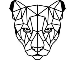 Poema kop --- Puma Woondecoratie Wooninrichting Wonen Muurdecoratie Woonidee Lasercut Hout Houten Uniek Cadeau Wall Art Interieurinrichting Decoratie Interior Deco Wildlife Africa Wilde kat