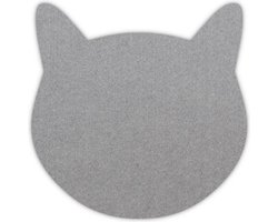 Poes vilt onderzetters - Lichtgrijs - 6 stuks - ø 10cm - Tafeldecoratie - Glas onderzetter - Cadeau - Woondecoratie - Woonkamer - Tafelbescherming - Onderzetters Voor Glazen - Keukenbenodigdheden - Woonaccessoires - Tafelaccessoires