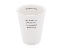 Poëten aan tafel - het servies - Porseleinen beker 'De ontdekking' set van 2