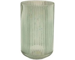 POINT VERGULE - vaas uit glas groen Ø 12.5cm H 22.7cm