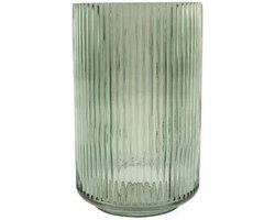 POINT VERGULE - vaas uit glas groen Ø 12cm H 19.3cm