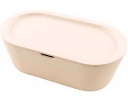 POINT-VIRGULE BROODTROMMEL UIT BAMBOEVEZEL GEBROKEN WIT 36X19X13CM