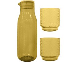 Point-Virgule - Karaf - Incl. 2 glazen - rPET - Transparant Mimosa Yellow