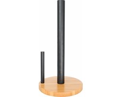 Point-Virgule Keukenrolhouder - Bamboe - Zwart - Ø 15cm H 29cm