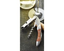 Point-Virgule Kurkentrekker - Kelnersmes - Wijnopener - Kurkentrekker - Prestige - Lichtbruin Hout- Coutale