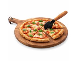 Point-Virgule pizzames - met serveerplank - acaciahout