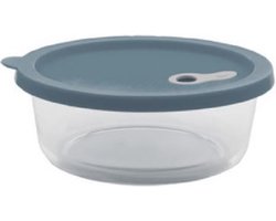 Point virgule Ronde Glazen Opbergdoos 88 cl I Lichtblauw