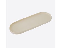 Point-Virgule serveerschaal uit porselein mat wit 40x15x2.6cm
