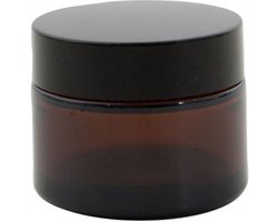 Point Virgule Set van 2 cosmetica potjes uit glas amber 50 & 100ml