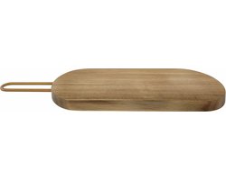 Point-Virgule Snijplank - serveerplank uit acaciahout met koperen handvat - 40x12x2cm