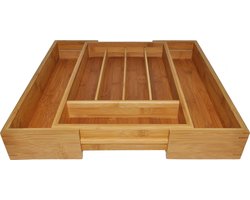 Point-Virgule verstelbare besteklade - bamboe