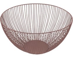 Point-Virgule - Wire - Fruitschaal - Fruitmand - Metaal – Oud roze ø 25 cm H 14cm