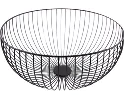 Point-Virgule - Wire - Fruitschaal - Fruitmand - Metaal - Zwart - ø 35cm H 15cm