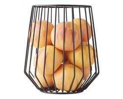 Point-Virgule Wire hoge fruitmand zwart 23.4x25.4cm