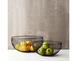 Point-Virgule Wire mand zwart ø 35cm H 15cm