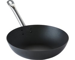 Point-Virgule Wokpan - Carbonstaal - Excalibur Anti-aanbaklaag - Ø 30cm
