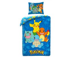 Pokemon Dekbedovertrek - 140 x 200 cm - Polyester - Blauw