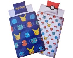 Pokemon dekbedovertrek personages - 1 persoon - Dubbelzijdig bedrukt - 50 katoen en polyester