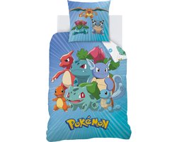 Pokémon Dekbedovertrek Starter Evolution - Eenpersoons - 140 x 200 cm - Katoen