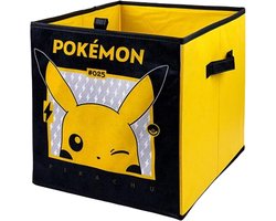 Pokemon Opbergdoos/box - Pikachu - Zwart / Geel - 33 x 33 x 37 CM