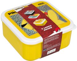 Pokémon Snackdoosjes - Set van 3 - Voor school en onderweg - Geel