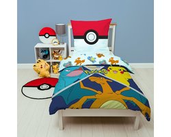 Pokémon - Starter Evolution II Microvezel Beddengoed Set (140x200cm + 63x63cm)