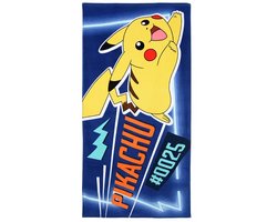 Pokémon Strandhanddoek – Pikachu – 70x140 cm – Blauw – Microfiber – Officiële licentie
