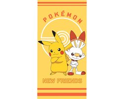 Pokemon strandlaken Polyester 70 x 140 cm geel