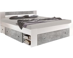 Pol Power Stefan bed houtmateriaal decoratief folie 3 laden 180x200 cm
