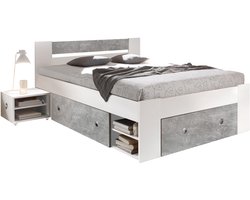 Pol Power Stefan bed houtmateriaal gemelamineerd 3 laden 140x200 cm