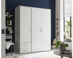 Pol Power Valencia kledingkast laminaat 3 deuren 155x195x60 cm