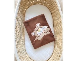 Polar fleece deken voor baby's - Teddybeer Barnaba bruin
