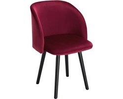 Polaza-Home® Eetkamerstoel – Design Stoelen – Kuipstoel - Stoel – Stoelen - Stoelen Eetkamerstoelen - Wijn Rood