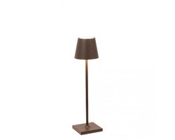 Poldina Pro Micro Corten LED tafellamp, oplaadbaar en dimbaar met batterijduur tot 12 uur
