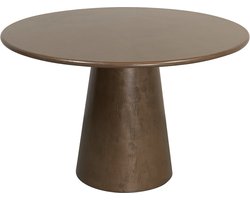 pole to pole forge ronde eettafel - vloeibaar messing - ø 120 cm