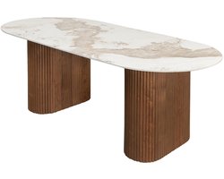 Pole to Pole - Urban Chique Eettafel Ovaal Keramiek Marmer