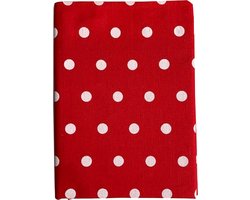 Polka tafelkleed red 145x250
