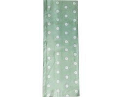 Polka tafelloper - 140 x 40 cm - pistachio