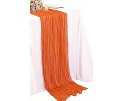 PolkaHome® 1 stuk Kaasdoeken Tafelloper – Katoenen Kaas Doek Tafelkleed – Tafellopers Textiel & Tafelzeil 90x400 cm – Tafel Loper Kaas Doek, Kaasdoek (Oranje)