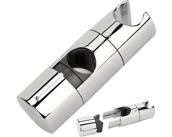 PolkaHome® Douchekophouder - Universele Handdouchehouder - 360° Verstelbaar - Zonder Boren - Draaibaar - Glijstuk voor Douchestang - Verstelbare Standaard Douchekop Houder - Glijder voor Wandhouder - Handdouche Beugel - Voor Badkamer