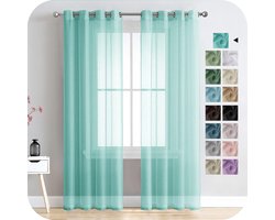PolkaHome Gordijn, 2 stuks, beige, 140 x 230 cm, met ogen, halftransparant, linneneffect, interieurdecoratie, voor ramen, woonkamer, slaapkamer, keuken, balkon, bessen, licht, romantisch