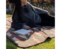 PolkaHome Grote Merinowollen Deken voor Slaapbank, Eenpersoonsbed of Tweepersoonsbed - Zacht, Warm en Comfortabel - Ideaal voor Picknick en Camping - 160 x 220 cm