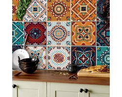 PolkaHome ® Levendige Zelfklevende Mozaïek Tegelstickers voor Unieke Wanddecoratie in Huis en Badkamer