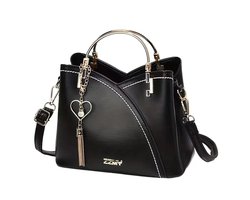 PolkaHome® Luxe Dames Tas – Tassen met rits – Schoudertas – Handtas – Werktas – Shopper – Tote Bag – Crossbody Tas – PU Lederen Kleine Handtas met Verstelbare Schouderriem en Meerdere Vakken