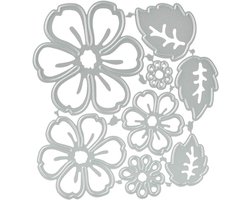 PolkaHome - Metaal stansvormen bloemen - 8 stuks | DIY scrapbooking sjablonen voor papier decoratie
