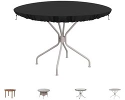 PolkaHome Ronde Tuintafel Hoes Waterdicht - Beschermhoes voor Bistrotafel, Salontafel, IJsbad of Vuurplaats - Winddicht, UV-Bestendig, 420D Oxford Stof - Geschikt voor Ø92cm Tafels