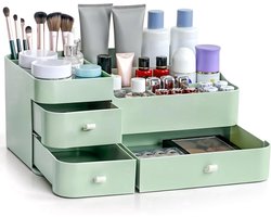 PolkaHome ® Stijlvolle Grote Groene Cosmetica Organisator voor Badkamer en Kaptafel